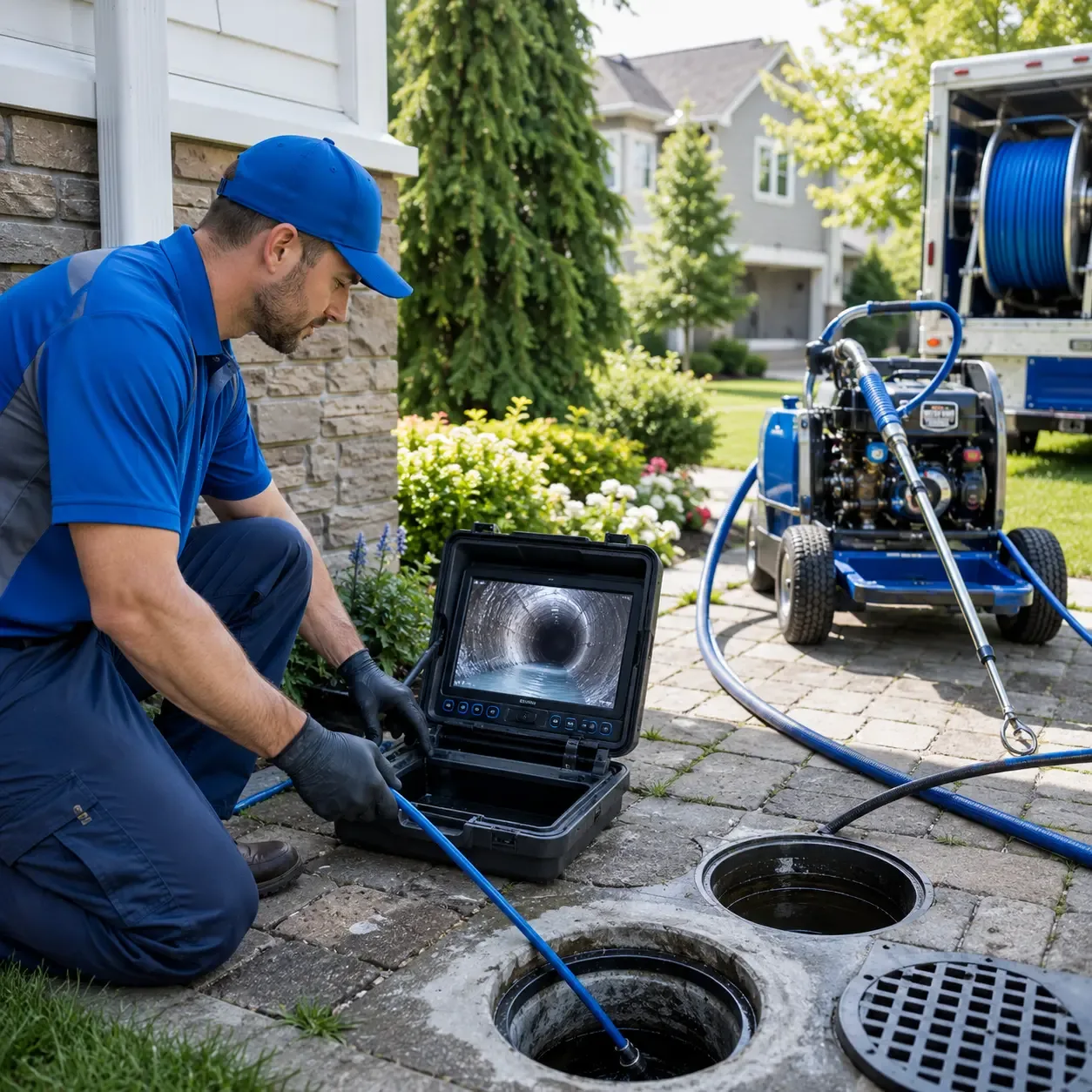 Outdoor drain cleaning professionals serving Rowena, TX
